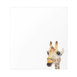 Bloco De Notas Giraffe Amantes de os animais Watercolor Art