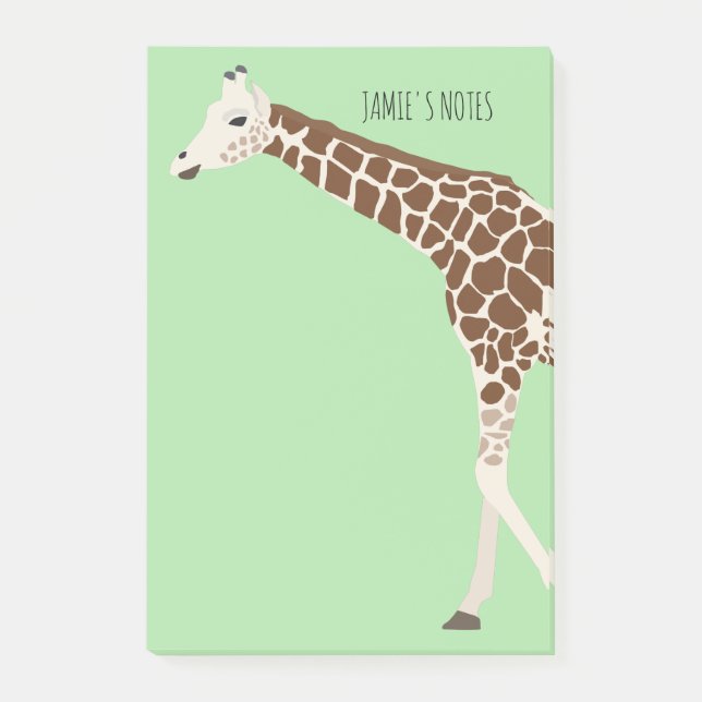 Bloco De Notas Giraffe Jungle Safari Animal (Frente)