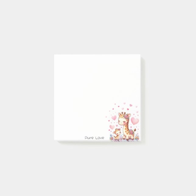 Bloco De Notas Giraffe Notas Post-It (Frente)