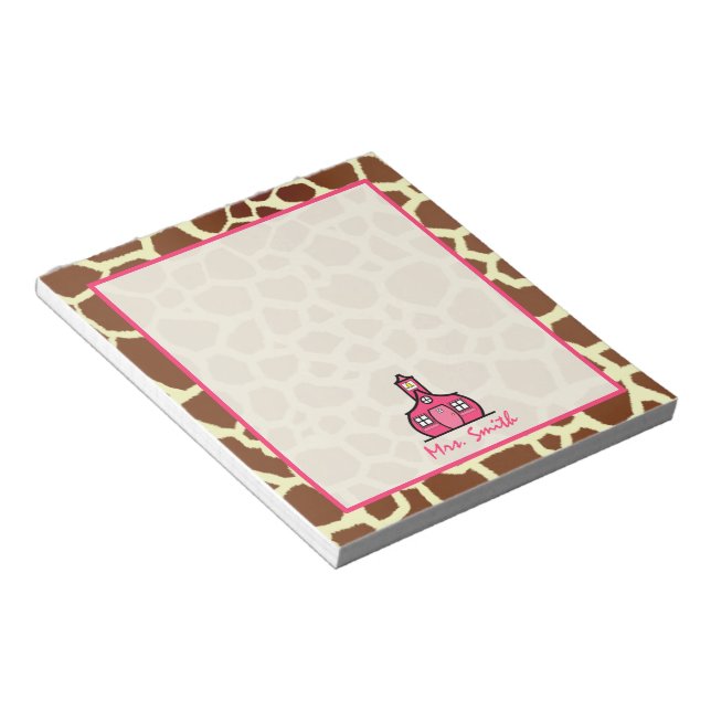 Bloco De Notas Giraffe Teacher Notepad (Inclinado)