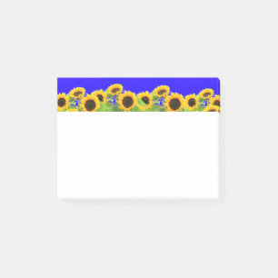 Bloco De Notas Girassóis - Bandeira Ucraniana Liberdade de Paz U