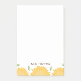 Bloco De Notas Girassóis rústicos do país personalizados