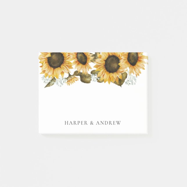 Bloco De Notas Girassol Amarelo (Frente)