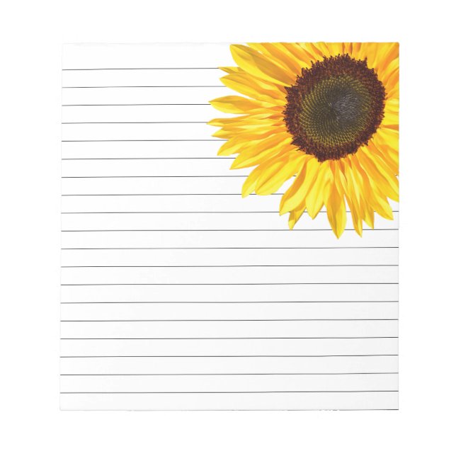 Bloco De Notas Girassol Amarelo Cheery Vinculado (Frente)