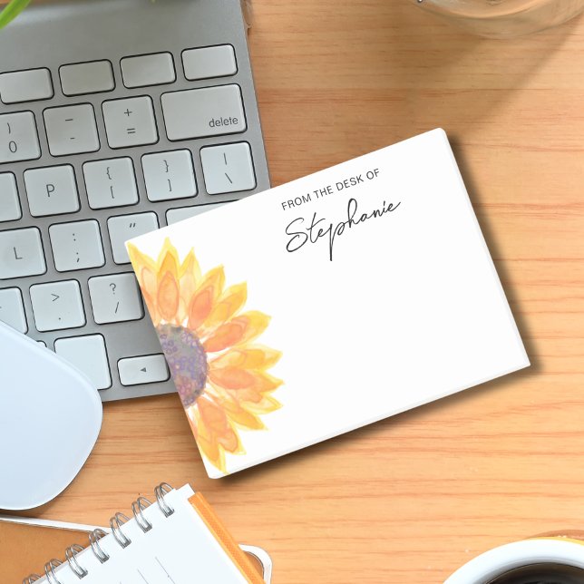 Bloco De Notas Girassol Da Mesa De Personalizados (Criador carregado)