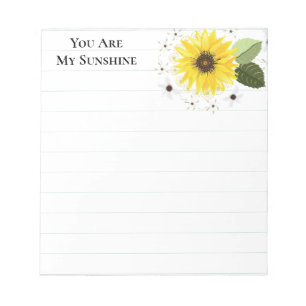Bloco De Notas Girassol floral
