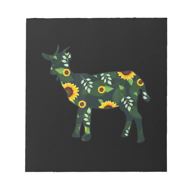 Bloco De Notas Girassol Floral Goat Kid Hawaiian (Frente)