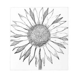 Bloco De Notas Girassol Ilustrado