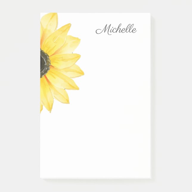 Bloco De Notas Girassol Personalizado (Frente)