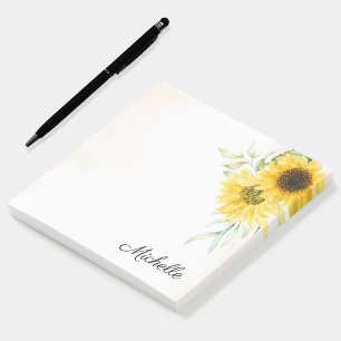 Bloco De Notas Girassol Personalizado
