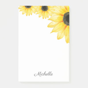 Bloco De Notas Girassol Personalizado