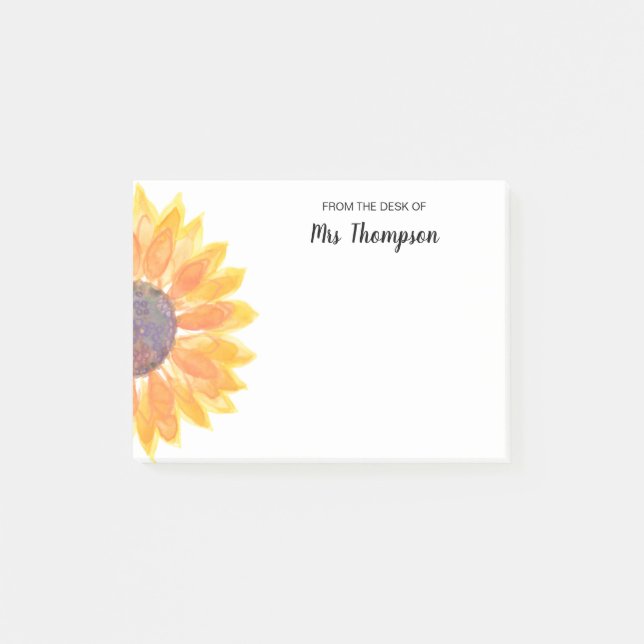 Bloco De Notas Girassol Russo Da Mesa Do Professor (Frente)