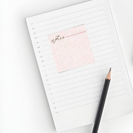 Bloco De Notas Girly Blush Pink Floral Notes—Cute Stationery Gift