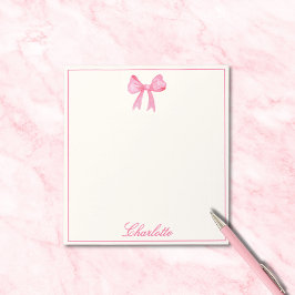 Bloco De Notas Girly Pink Bow