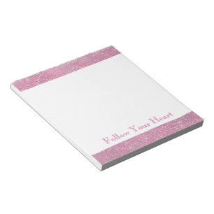 Bloco De Notas Girly Pink Glitzy Sparkle