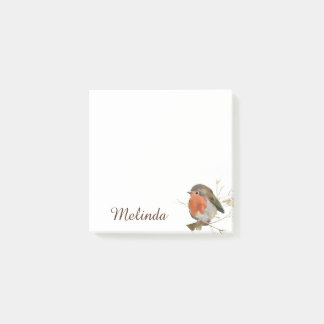 Bloco De Notas Girly Robin Bird Personalizada
