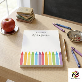 Bloco De Notas Giz de Cera Arco-Íris de Agradecimento aos Profess