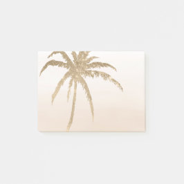 Bloco De Notas Glam Dourado Tropical Palm ombre