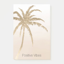 Bloco De Notas Glam Dourado Tropical Palm ombre