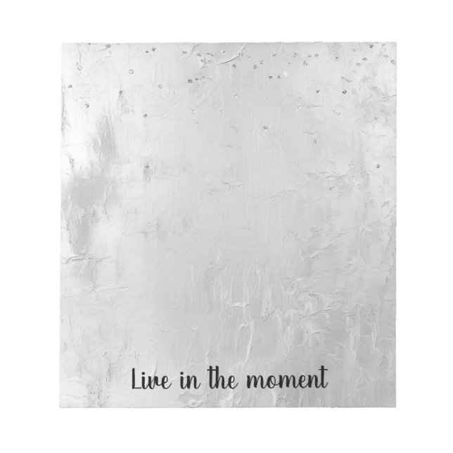 Bloco De Notas Glam Silver Confetti (Frente)