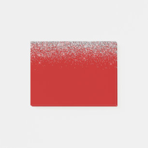 Bloco De Notas Glam Vermelho e Brilho