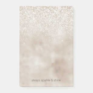 Bloco De Notas Glitter Glitz Dourado Chic