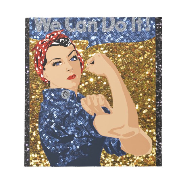 Bloco De Notas glitter rosie, o rivete (Frente)