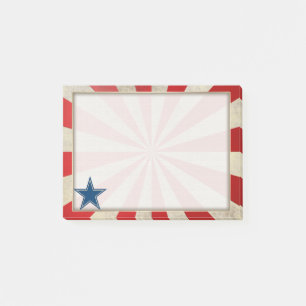 Bloco De Notas Glória envelhecida - vermelho, branco e azul