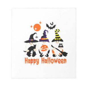 Bloco De Notas Gnomos de Halloween Fofos Abóbora de Outono