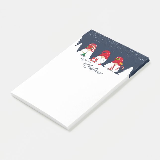 Bloco De Notas Gnomos de Natal (Inclinado)