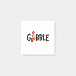 Bloco De Notas Gobble Engraçado Banquete de Ação de Graças à Turq