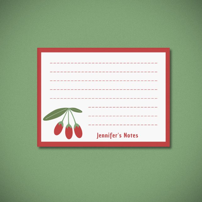 Bloco De Notas Goji Berries (Goji Berries Post-it Notes)