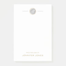 Gold Typography Gray Watercolor Monogram Name