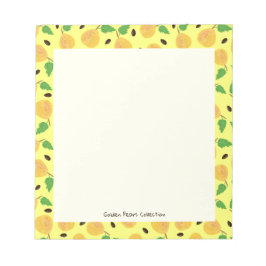 Bloco De Notas Golden Pears Collection Yellow Bright