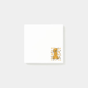 Bloco De Notas Golden retriever bonito e arte do teste padrão do