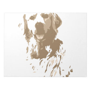 Bloco De Notas Golden retriever criativo do desenho