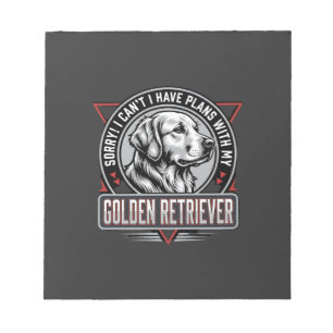 Bloco De Notas Golden Retriever Planeja Design de Crachá de Cacho