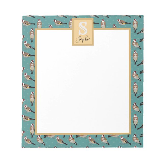 Bloco De Notas Goldfinch Europeu (Frente)