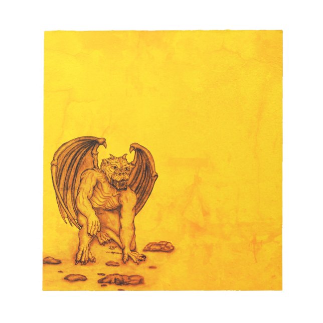 Bloco De Notas Golem Gargoyle (Frente)