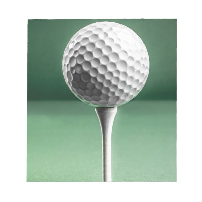 Bloco De Notas Golf Ball em Tee (Frente)