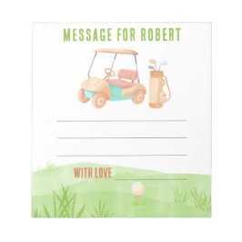 Bloco De Notas Golf Birthday Time capsule message