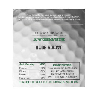 Bloco De Notas Golf Party Favor das Molas de Chocolate