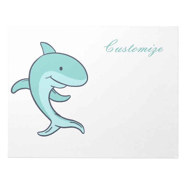 Bloco De Notas Golfinhos Azuis Pulando Thunder_Cove (Frente)
