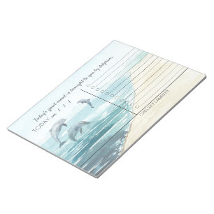 Bloco De Notas Golfinhos Jumping Aquarela Personalizada A Fazer