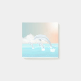 Bloco De Notas golfinhos respirando no oceano