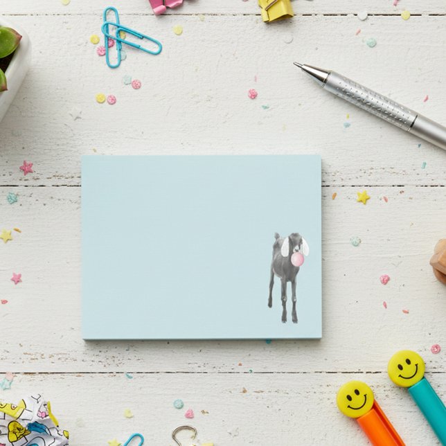 Bloco De Notas Goma-Cabra Cura Com Goma-Bolha Rosa (Criador carregado)