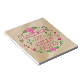 BLOCO DE NOTAS GOODBYE 20XX OLÁ 20XX