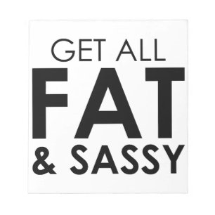 Bloco De Notas Gordo & Sassy