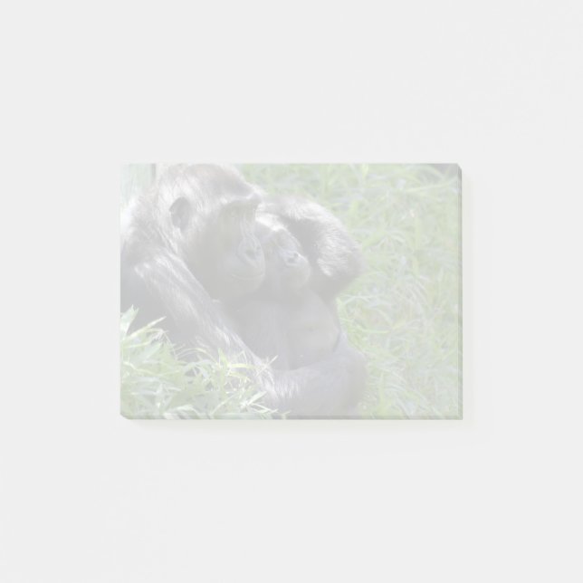 Bloco De Notas Gorillas Kibibi e Moke no zoológico nacional (Frente)