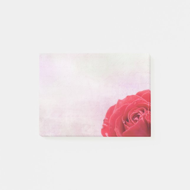 Bloco De Notas Gota da rosa vermelha & de água (Frente)